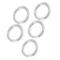 Hi Mall 5PCS Welded O Ring Stainless Steel Marine Grade Round for Sailing Diving Luggages. 