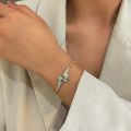 European and American Fashion Diamond Snake Bracelet Men and Women All-Matching Pulling Rope Bracelet Style Adjustable Bracelet. 