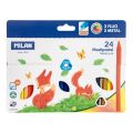 Milan Plasti Pastel Triangular Pencil Crayons Set pack of 12 or pack of 24 or pack of 30 or Best Cryons. 