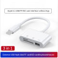 ARMICO 3 in 1 USB Camera Adapter USB 3.0 OTG Cable adapter with USB Power Interface Data Sync Charge Cable No App Required Lightning to USB Female Adapter Compatible for iPhone/iPad Supports Flash Drive,Card Reader, MIDI Interface. 