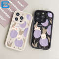 For VIVO 1816 1817 1820 1811 1807 1938 1935 1915 1814 1907 1920 1901 1904 1940 1906 1902 V2028 V2026 V2033 V2042 V2029 Casing Beautiful Cute Rabbit Purple Tulip Shockproof Silicone Phone Shell. 