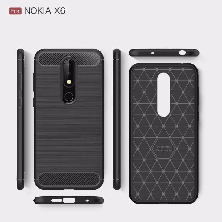 Nokia%206.1%20Plus%20Carbon%20Fiber%20Brush%20Mark%20Antishock%20Drop%20Resistance%20Silicon%20Tpu%20Case%20Back%20Cover%20-%20Image%205