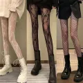 Ins Tights Women's Black Net Stockings Patterned Tights Mesh Leggings Lace High Socks Fishnet Pantyhose. 