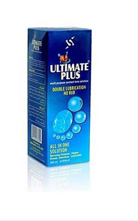 Color Hub  Ultimate Plus: Contact lenses solution / Eye Lenses Solution / Cosmetic Lenses Solution / Lens Cleaner / After care solution, Multi purpose solution,360ml 100 % original