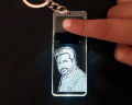 Glowing Transparent Customized Keychains - Print Your Own Image Text on Glowing Keychain. 