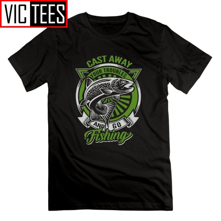 Memancing umpan ikan mas Angling Trout T-Shirt pria Lucu T shirt hitam 100% katun leher bulat TEE lengan pendek