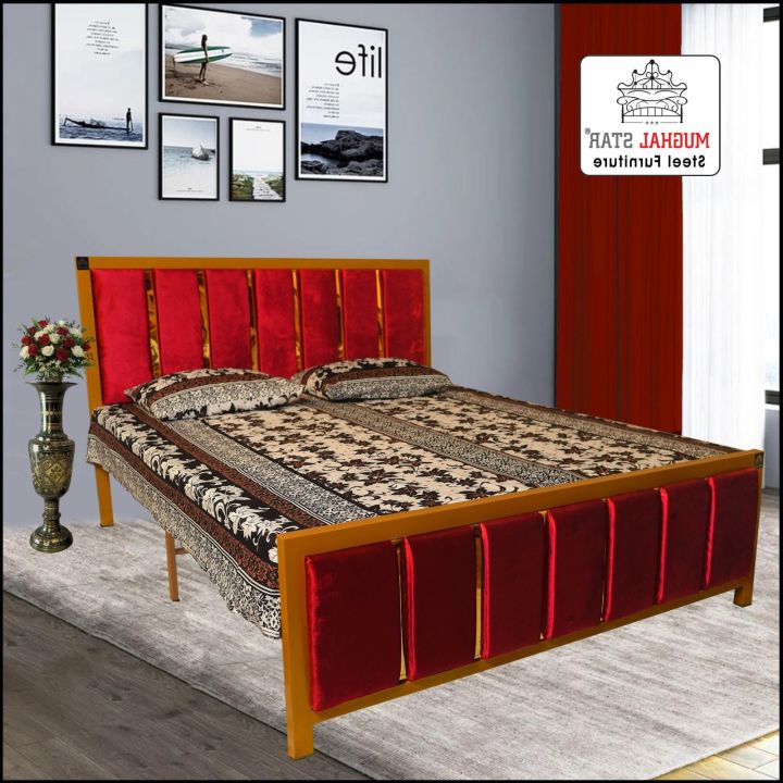 Super Deluxe Brass  Bed  , iron Bed, Double Bed, Mughal Star Steel Furniture