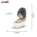 Soap Sponge Holder for Kitchen Sink Cute & Funny Dish Scrubber Holder Kitchen Organizer- Includes 1 Metal Scrubber. 