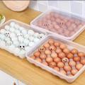 Egg Rack Egg Dispenser 24 Egg Holder with Lid and Lock for Refrigerator. 