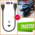 Mini Fast Charging Type C Power Bank Cable 3A 0.3m Durable Sync and Charge Cable for Android Devices. 