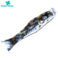 Green Home Carp Streamer Durable Eye-catching Vivid Looking Fish Windsock. 