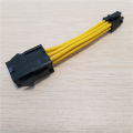 Standard PCI-e PCIe 6pin to Mini for MAC graphics card power cable made of 18AWG wire 5cm. 