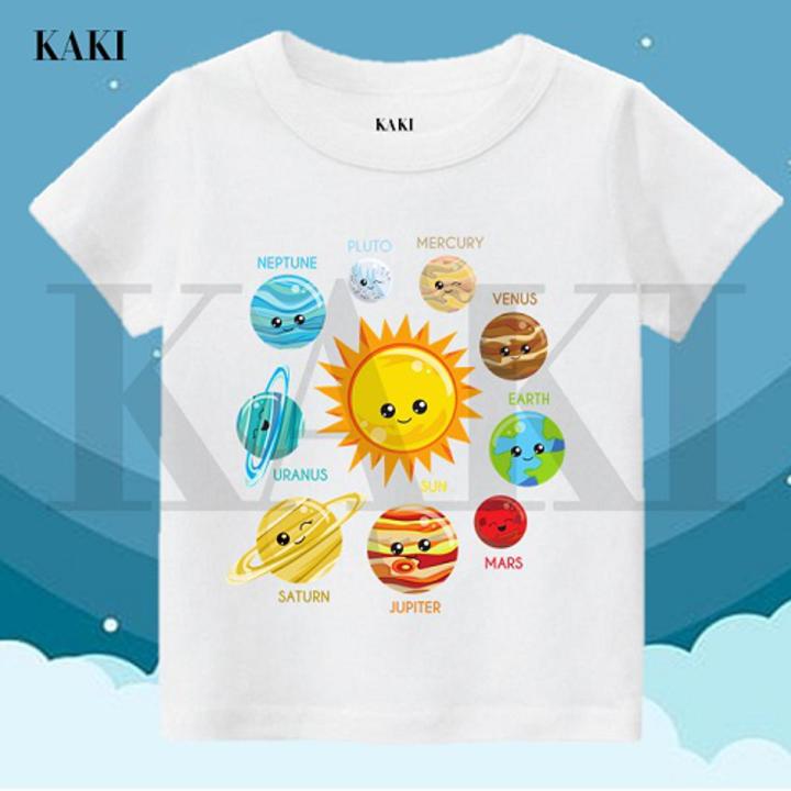 Solar System Planet Names Educational T-Shirt For Boys Girls Kids