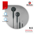 Original Ronin R-5 Handsfree | HD Sound Earphones with Mic | 3.5mm Jack | Durable & Tangle-Free Wire | Best Quality Ronin R5 Handfree for All Mobile Phones. 