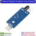 IR Infrared Obstacle Avoidance Sensor Module – Adjustable 2–30cm Detection Range, Low-Level Signal Output, Ideal for DIY Robotics, Smart Cars, and Automation Projects by Electrica. 