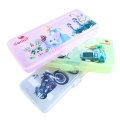 Fancy Transparent Plastic Pencil Geometry Box for boys and girls. 