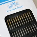 12 Assorted self threading needle 3 different size perfect for quick mending job. 