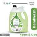 Holistic Herbal Liquid Neem & Aloe Perfumed + Antibacterial Hand Wash + Hand Soap + Body wash Liquid- 3000ml - 3 Litre / Liter - Bulk Packing for Dispenser. 