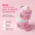 LAIKOU JAPAN SAKURA DAY & NIGHT TONER PAD Hydrating Cooling Balance Skin Tone 100ml/40 pads. 