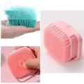 premium Silicon Body Brush, Exfoliating Body Scurb Brush with Soap Dispenser, 2 in 1 Ultra Soft Bath Sponge Shower Massager, Baby Shower Brush, Shampoo and Gel Dispenser, Loofah Brush, Body Cleaning Scrubber for Man, Women and Children. 