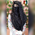 Ninja Nactor Black Polka Dots Hijab. 