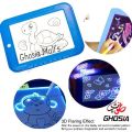 3D Magic Pad Light Up Drawing Pad With Neon Pens Creative Glow Art Light Effect-4236. 