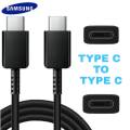 Original Type C to Type C USB charge and sync cable for Samsung compatible with Galaxy S21, S21+, S21 Ultra, Note 20 Note 20+ Note 20 Ultra 5G, S20, S20+, S20 Ultra, Note 10, Note 10+, S10, S10+ , A80, A70.USB C to USB C Cable PD QC3.0 Quick Charge Cable. 