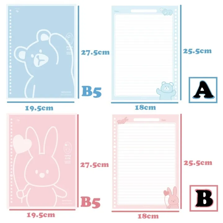 B5%20Soft%20Bear%20and%20Rabbit%20Loose-leaf%20Notebook%20Detachable%20Notepad%20Study%20Notebook%20-%20Image%207