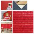 3D Brick Wallpaper PE Foam Self Adhesive Brick Design Wall Stickers/DIY Wallpaper/Panel for Home Hotel Living Room Bedroom Cafe Waterproof Thickness 3mm Size (70 x 77cm) Multi color. 
