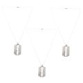 Men's Stainless Steel Razor Blade Pendant Chain Necklace Silver. 