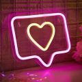 Affordable Heart Shape LED Neon Light Sign Board LED Neon Sign USB Powered Neon Signs Night Light 3D Wall Art and Game Room Bedroom Living Room Available in Various font and styles with High Quality LED Neon Strips and Strong Acrylic Sheet. 
