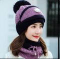 Wool Cap With Neck Warmer & Mask 3 pcs set .  3 PCS LADIES WOOL CAP SET CAP  NICK  MASK   Material: Soft & Skin-Friendly Wool Fabric Unisex Caps(For LADIES)  7 BEAUTIFUL COLORS AVAILABLE. 