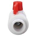Red Tools DIY Rotary Knob Plastic PPR Stop Tap Valve for Water Pipe Hole Stop Water Mdpe 32mm. 