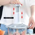 Chopper Food Processor, Press Start Quick Operation,Mixer, S-Blade Double Layer Thickening Transparent Bowl is Safe and Reliable, Kitchens Best Food Chopper, Blender to Chop Fruits Onions. 