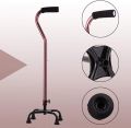 Imported Aluminum Quad Cane Four Feet Adjustable Crutch Walking Stick -Light Durable height Adjustable. 