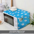 Microwave Dustproof Fabric Cover with 2 Side Storage Pockets – 1 Piece Protective Oven Cover. 
