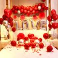 100 PCs Red Balloons Romantic Wedding Couple Room Decor. 