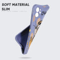Hontinga for Samsung Galaxy A52 5G / 4G / A52S 4G Case Cat and Mouse Design Side Design Phone Case Square Edge Pattern Liquid Silicone Cases Full Cover Camera Shockproof Protective Case. 