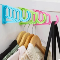 Room Decoration Items 4 Hole Durable Plastic Door Hangers For Clothes Over Door Hanger Hooks For Hanging Home Accessories For Hanging Coat Clothes Towels Small Bag Hanger -1Pc. 