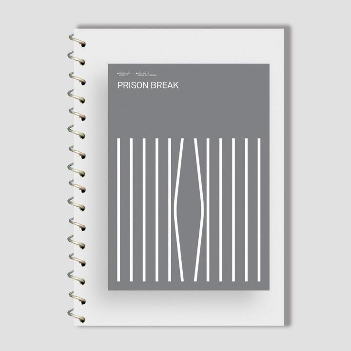 Spiral Notebook A4 or A5  -  Prison Break Cover
