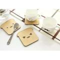 bread peces wooden tea coasters pack of 6 pecs. 
