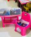 Kids Sitting Comfortable Plastic Chairs & Table Baby Seat Cartoon in Multi colors Pack of 1. 