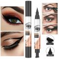 yanqina 2 in 1 Triangle Seal Eyeliner 36H rich colours Cat Eye Lasting Ultra Thin Precision Tip. 