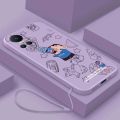 OPPO Reno 10 Pro 5G reno10 Pro+Plus Crayon Shin-chan Soft Phone Case Cartoon Straight Liquid Silicon Cover Casing. 