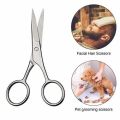 Professional Stainless Steel Mustache & Beard Scissors – Pack of 2pcs Precision Facial Hair Cutting & Trimming Scissors for Men’s Grooming and Hair Care,mustache scissors set, stainless steel grooming scissors, beard trimmer scissors. 