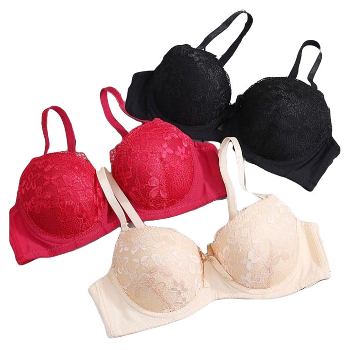 Pack of 2 Padded Seamless Bras - Adjustable Straps, Multi-Color, Anti ...