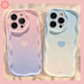 Macaron Candy Color Gradient Case for Infinix smart 5 6 7 6 plus infinix hot 9 8 hot 10 9 11 12 30 20 play 30i note 12 10 lite Wavy Edge Love Heart Cover. 