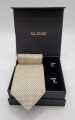 3 Piece Tie Gift Box with Tie, Pocket square and Cufflink inside. 
