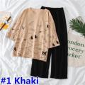 Women'S Oversized Printed T-Shirts And Flapper Trousers-Fabric Jersey Cotton - Relax In Style And Comfort. 