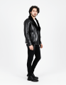 New Fashion Biker Style Black PU Leather Jacket. 